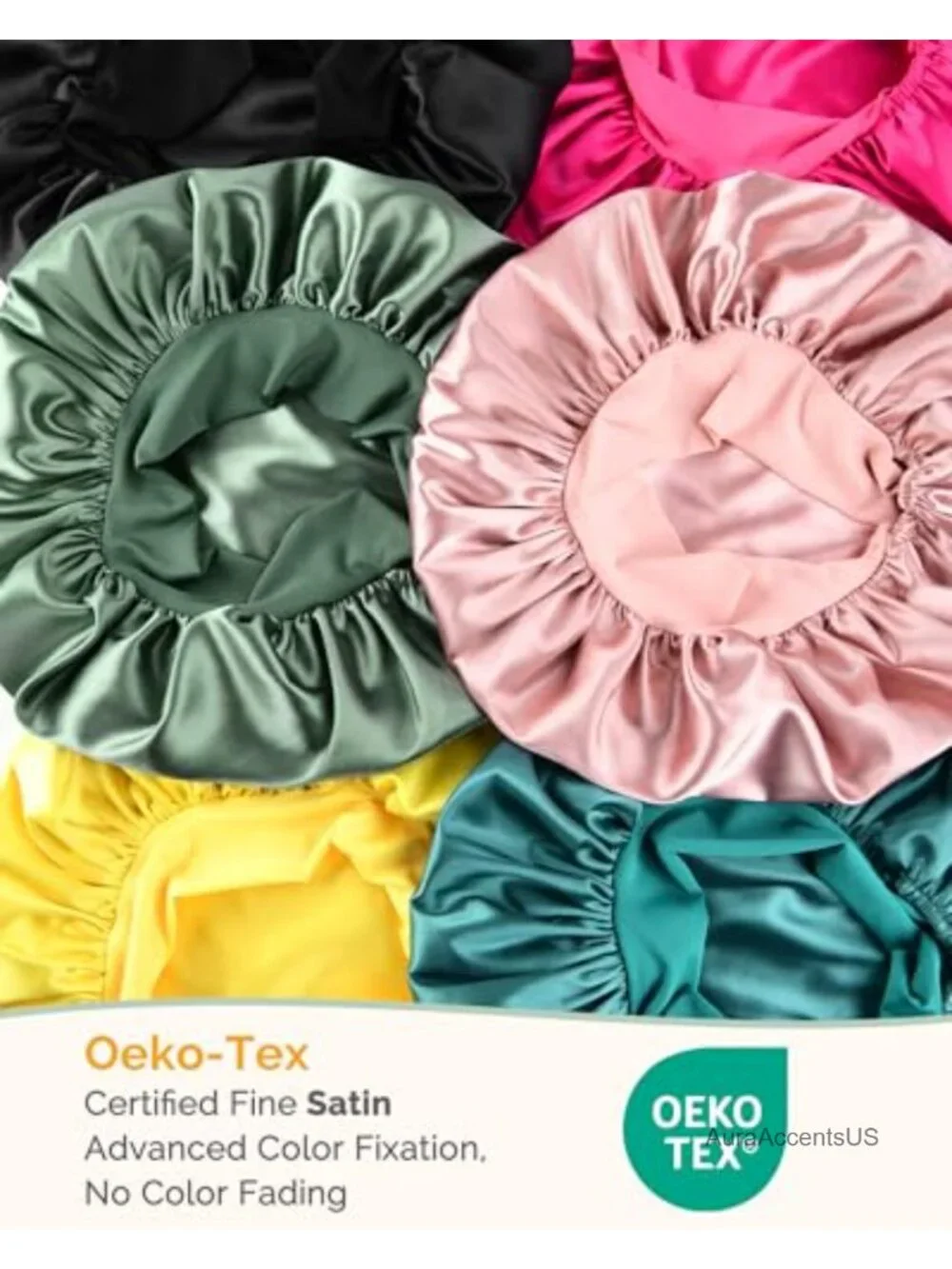 Adjustable Silk Satin Bonnet Double Layer Sleep Cap for Curly Hair